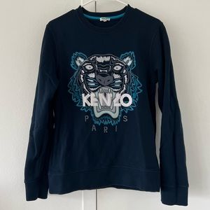 Kenzo Blue Cotton Sweatshirt